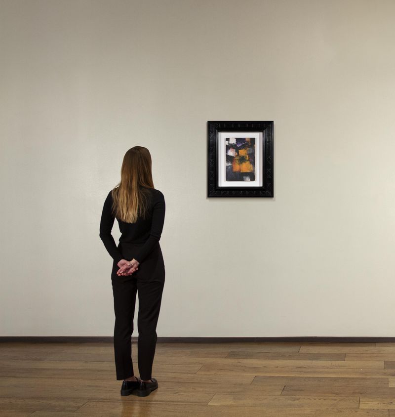 Composition in orange and black